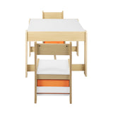 Oikiture Kids Table and Chairs Set with Toys Storage Box - Rear View