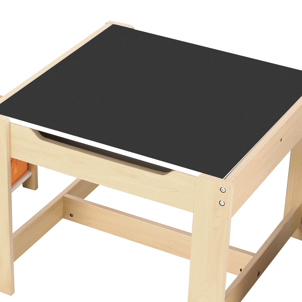 Oikiture Kids Table and Chairs Set with Toys Storage Box