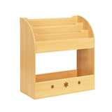 Keezi 3 Tiers Kids Bookshelf Magazine Shelf Organiser Bookcase Display - Front View