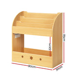 Keezi 3 Tiers Kids Bookshelf Magazine Shelf Organiser Bookcase Display - Side View
