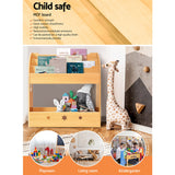 Keezi 3 Tiers Kids Bookshelf Magazine Shelf Organiser Bookcase Display - Low Angle
