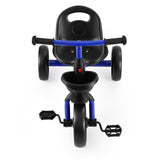 RIGO Tricycle Bike, Kids Bike with 3 wheels, basket Carbon Steel 68cm Blue - Side View