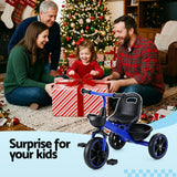 RIGO Tricycle Bike, Kids Bike with 3 wheels, basket Carbon Steel 68cm Blue - Extra Image