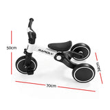 RIGO Tricycle Bike, Kids Bike with 3 wheels, Carbon Steel 70cm White - Front View
