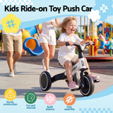 RIGO Tricycle Bike, Kids Bike with 3 wheels, Carbon Steel 70cm White - Top-Down View