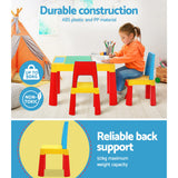 Keezi 3PCS Kids Table and Chairs Set Activity Toys Storage Box Desk Blocks - 45-Degree Angle