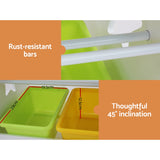Keezi 3PCS Kids Table and Chairs Set Children Furniture Play Toys Storage Box - Rear View