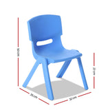 Keezi Kids Chairs Set Plastic Set of 4 Activity Study Chair 50KG - Front View