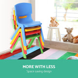Keezi Kids Chairs Set Plastic Set of 4 Activity Study Chair 50KG - Rear View