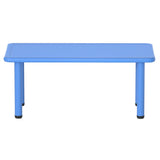 Keezi Kids Table Plastic Square Activity Study Desk 60X120CM - Side View