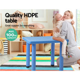Keezi Kids Table Plastic Square Activity Study Desk 60X60CM - Top-Down View
