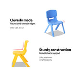 Keezi 5PCS Kids Table and Chairs Set Children Study Desk Furniture Plastic 4 Chairs - Side View