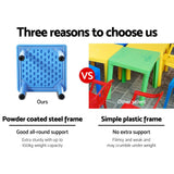 Keezi 5PCS Kids Table and Chairs Set Children Study Desk Furniture Plastic 4 Chairs - 45-Degree Angle
