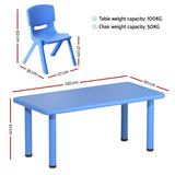 Keezi 9PCS Kids Table and Chairs Set Children Study Desk Furniture Plastic 8 Chairs - Front View