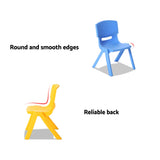 Keezi 9PCS Kids Table and Chairs Set Children Study Desk Furniture Plastic 8 Chairs - Rear View