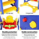 Keezi Kids Slide Swing Set Basketball Hoop Outdoor Playground Toys 120cm Blue - 45-Degree Angle