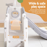 Keezi Kids Slide Swing Set Basketball Hoop Ring Football Outdoor Toys 132cm grey - Top-Down View