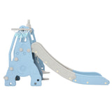 Keezi Kids Slide Swing Set Basketball Hoop Outdoor Playground Toys 170cm Blue - Top-Down View