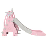 Keezi Kids Slide Swing Set Basketball Hoop Outdoor Playground Toys 170cm Pink - Top-Down View