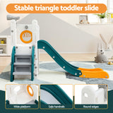 Keezi Kids Slide Set Basketball Hoop Outdoor Playground Outdoor Toys Telescope Storage - Top-Down View