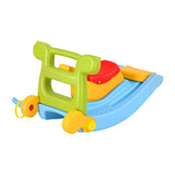Keezi Kids Slide Set Toddler Indoor Playset Rocking Horse Ring Toss Multi Colour - Side View