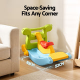 Keezi Kids Slide Set Toddler Indoor Playset Rocking Horse Ring Toss Multi Colour - 45-Degree Angle