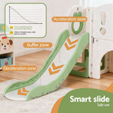 Keezi Kids Slide Swing Set Ball Hoop Rings Football Outdoor Toys Green - Extra Image