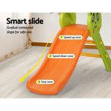 Keezi Kids Slide Set Basketball Hoop Indoor Outdoor Playground Toys 100cm Orange - Rear View