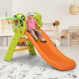 Keezi Kids Slide Set Basketball Hoop Indoor Outdoor Playground Toys 100cm Orange - Low Angle