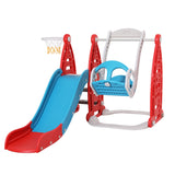 Keezi Kids Slide Swing Set Basketball Hoop Rings Football Outdoor Toys 140cm Red - Top-Down View