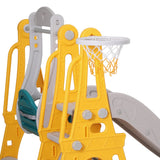 Keezi Kids Slide Swing Set Basketball Outdoor Toys Adjustable Height 140cm Green - Top-Down View
