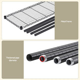 Artiss 4-Tier Kitchen Rack Shelf with Wheels Shelving 152x45x187CM Adjustable Metal Storage Shelves - Extra Image