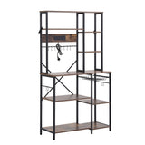Artiss Kitchen Rack with Power Outlets Hooks 96CMX170CM Microwave Storage Shelf - Top-Down View