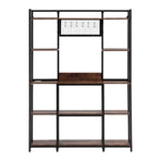 Artiss Kitchen Rack with 6 Hooks Microwave Storage Shelf 120cm x 170cm