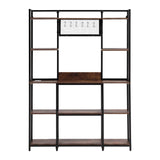 Artiss Kitchen Rack with 6 Hooks Microwave Storage Shelf 120cm x 170cm - Top-Down View