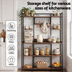 Artiss Kitchen Rack with 6 Hooks Microwave Storage Shelf 120cm x 170cm