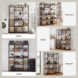 Artiss Kitchen Rack with 6 Hooks Microwave Storage Shelf 120cm x 170cm - Extra Image