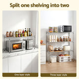 Artiss 5-Tier Kitchen Rack Shelf Shelving 120x45x179CM Adjustable Metal Storage Shelves - Close-Up Angle