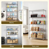 Artiss 5-Tier Kitchen Rack Shelf Shelving 120x45x179CM Adjustable Metal Storage Shelves - Extra Image