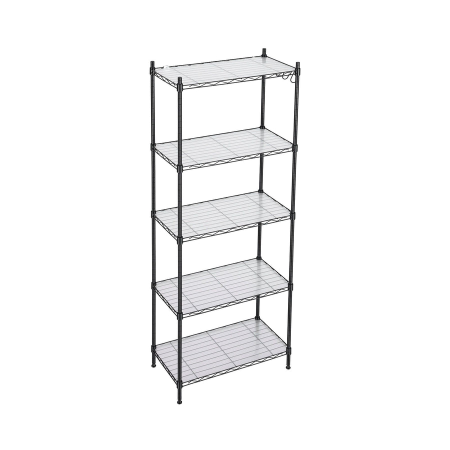 Artiss 5-Tier Kitchen Rack Shelf Shelving Unit 55x30x150CM Adjustable Metal Storage Shelves Black