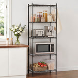 Artiss 5-Tier Kitchen Rack Shelf Shelving Unit 55x30x150CM Adjustable Metal Storage Shelves Black - Extra Image