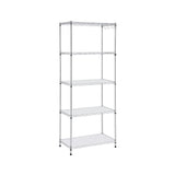 Artiss 5-Tier Kitchen Rack Shelf Shelving Unit 60x35x150CM Adjustable Metal Storage Shelves Silver - Front View