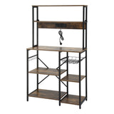 Artiss 5-Tier Kitchen Rack with Power Outlets 90CMX153CM Microwave Storage Shelf - Extra Image
