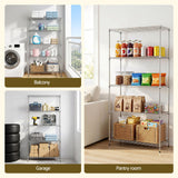 Artiss 5-Tier Kitchen Rack Shelf Shelving 90x35x182CM Adjustable Metal Storage Shelves - Extra Image