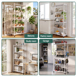 Artiss 5-Tier Foldable Kitchen Bakers Rack 71x160cm Microwave Stand White - Extra Image