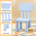 1 Keezi Kids Table and 2 Chairs Set Blue, image 6