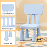 1 Keezi Kids Table and 2 Chairs Set Blue - Rear View