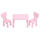 1 Keezi Kids Table and 2 Chairs Set Pink - Side View