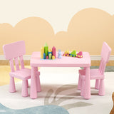 1 Keezi Kids Table and 2 Chairs Set Pink - Close-Up Angle
