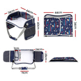 Keezi Kids Travel Tray Car Seat Lap Desk Portable Car Desk Organiser for Car & Airplane Blue - Front View